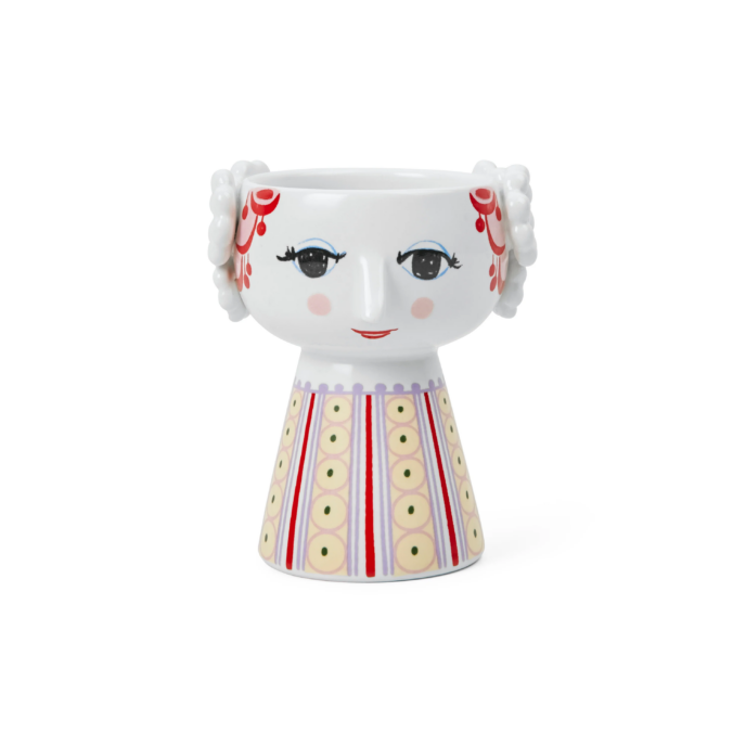Eva Candle Holder H 3.7in Lavender by Bjorn Wiinblad