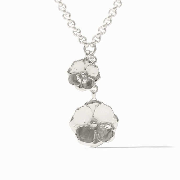 Julie Vos Bloom Lariat Necklace - Silver