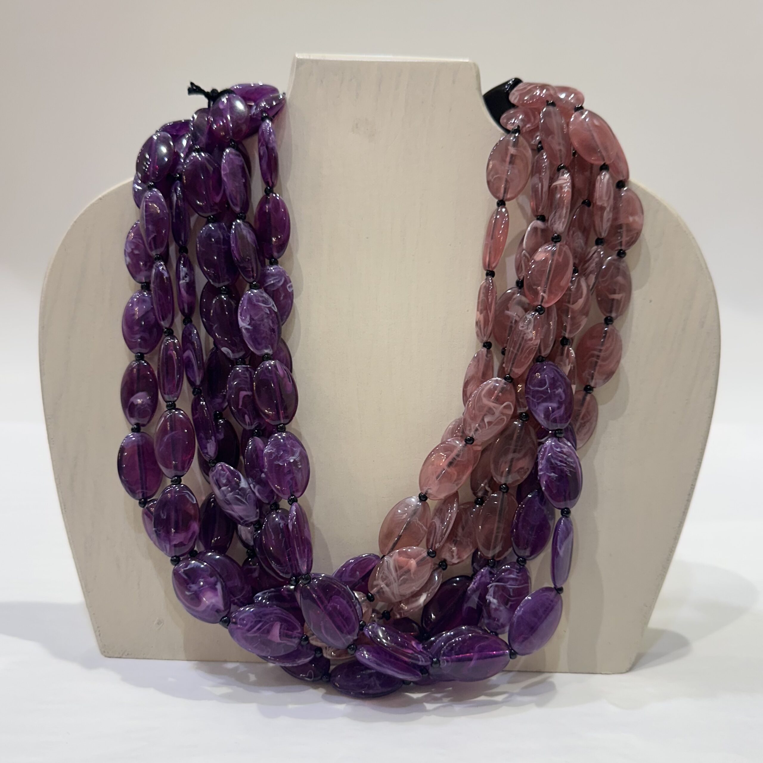 Angela Caputi Collection - 7 Strand Twisted Necklace Of Ovals