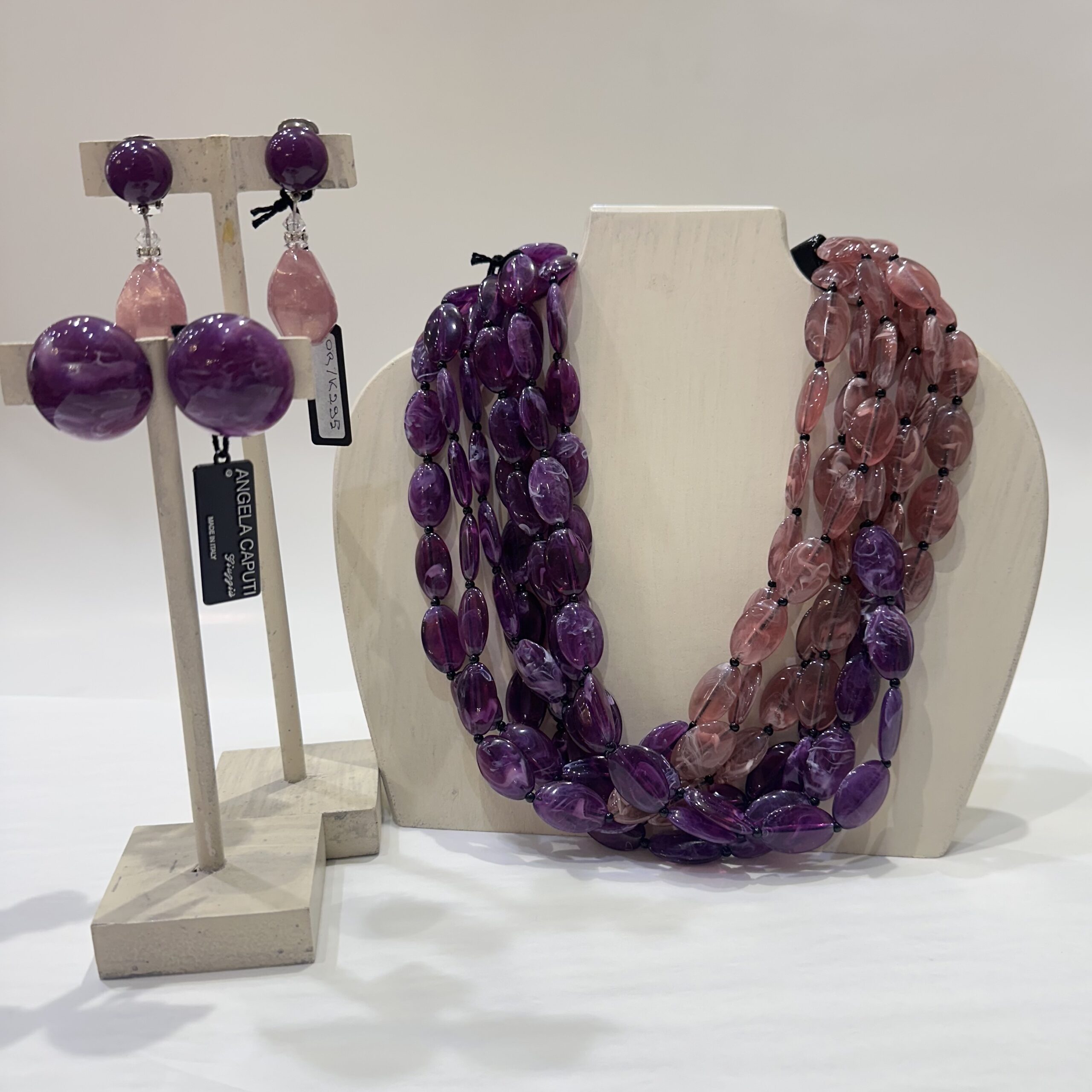 Angela Caputi Collection - 7 Strand Twisted Necklace Of Ovals - Image 2