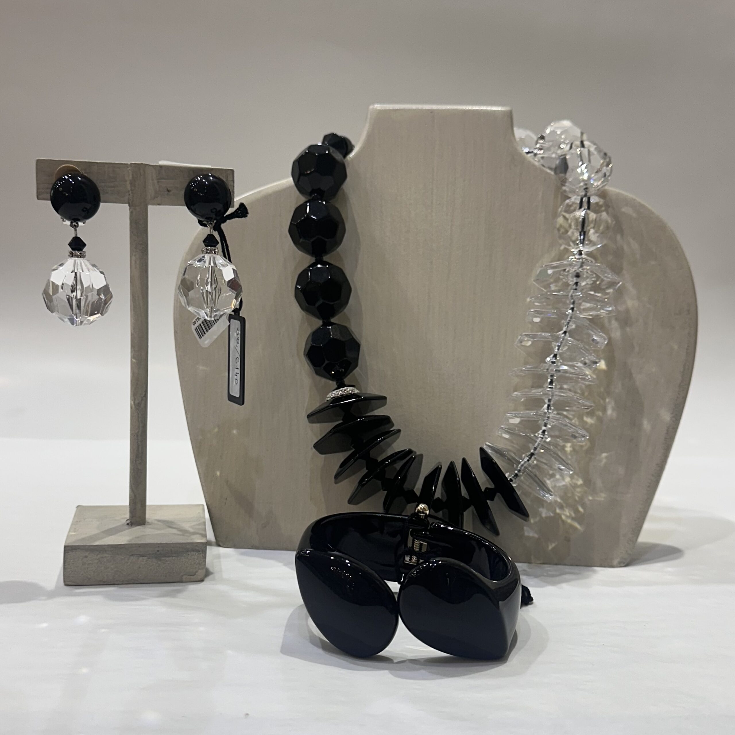 Angela Caputi Collection - 3- Clear/Black Choker - Image 2