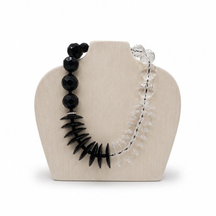 Angela Caputi Collection  - 3- Clear/Black Choker