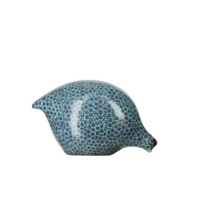 French Quail Blue Spotted Turquoise - Large