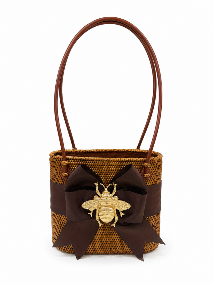 Handbag MOB- Chocolate Fluffy Bow-XL Bee