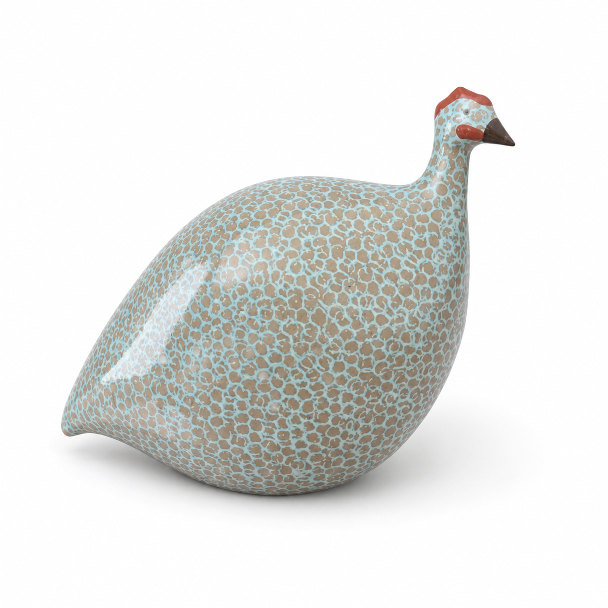 French Guinea Fowl Grey Spotted Sky Blue - Large