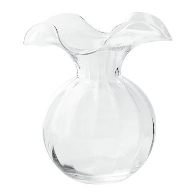 Vietri Hibiscus Vase - Clear Medium