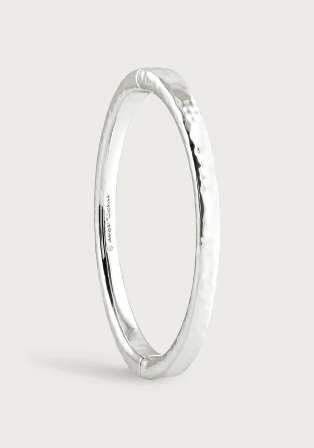 Anabel Aram Farrier Medium Hinged Bangle, Silver