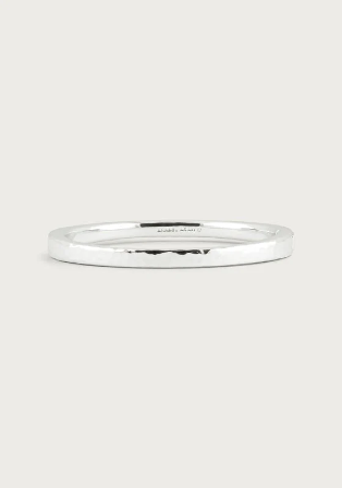 Anabel Aram Farrier Medium Hinged Bangle, Silver - Image 2