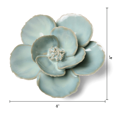 Ceramic Flowers - Milk Teal Poppy - Image 2