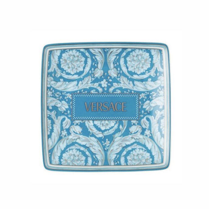 Versace - Barocco Teal Canape Dish, 4 3/4 inch, Square