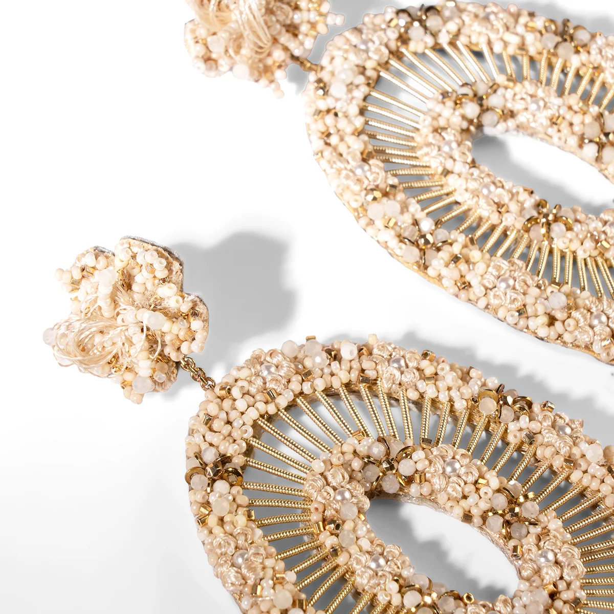 Deepa Gurnani Hway Earrings - Ivory - Image 3