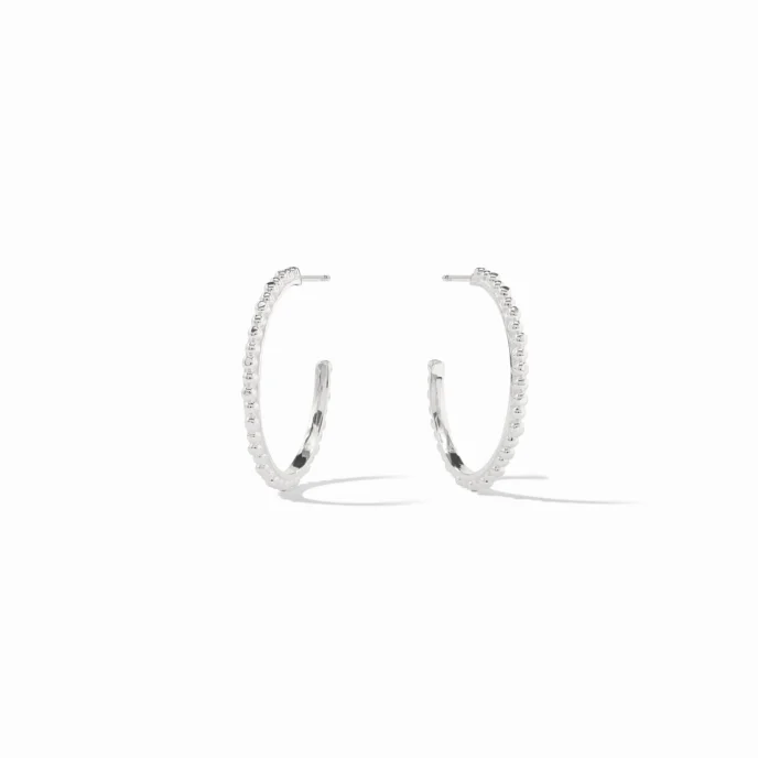 Colette Bead Hoop-Silver-M