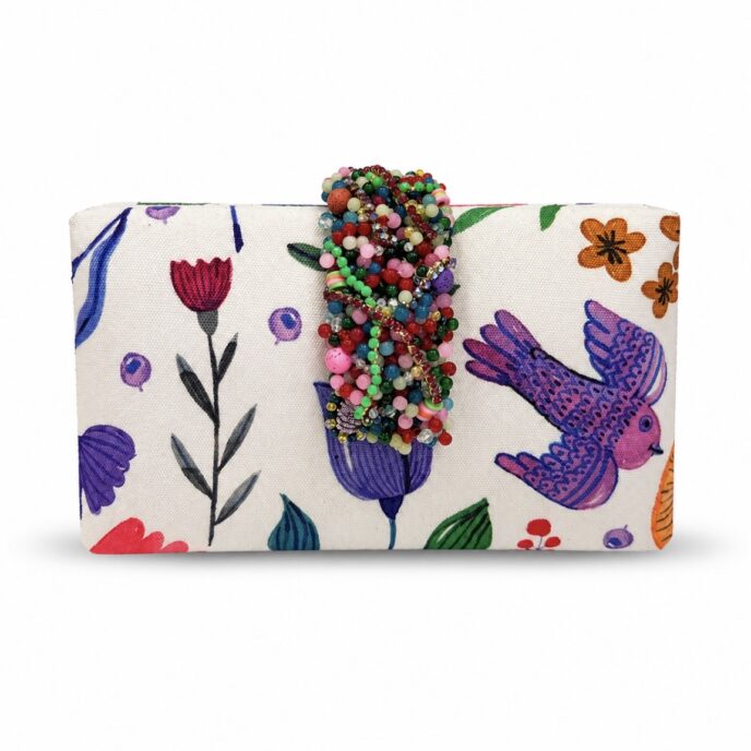 *Simitri - Garden Party Beaded Fringe Clutch-G
