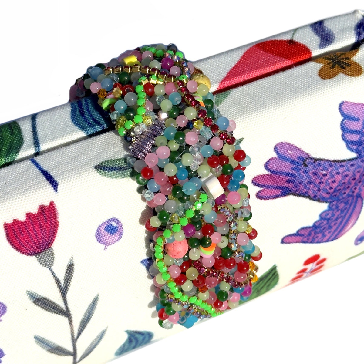 *Simitri - Garden Party Beaded Fringe Clutch-G - Image 2
