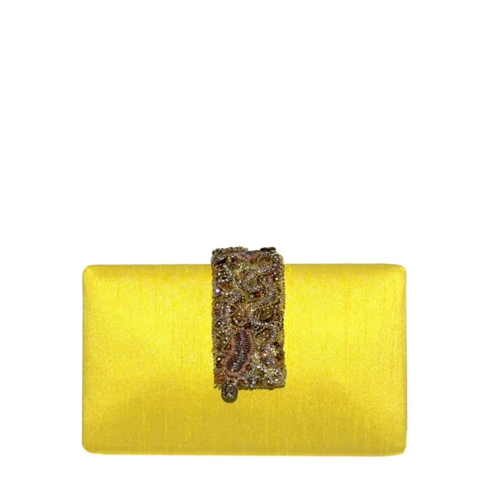 *Simitri - Sunflower Beaded Fringe Clutch
