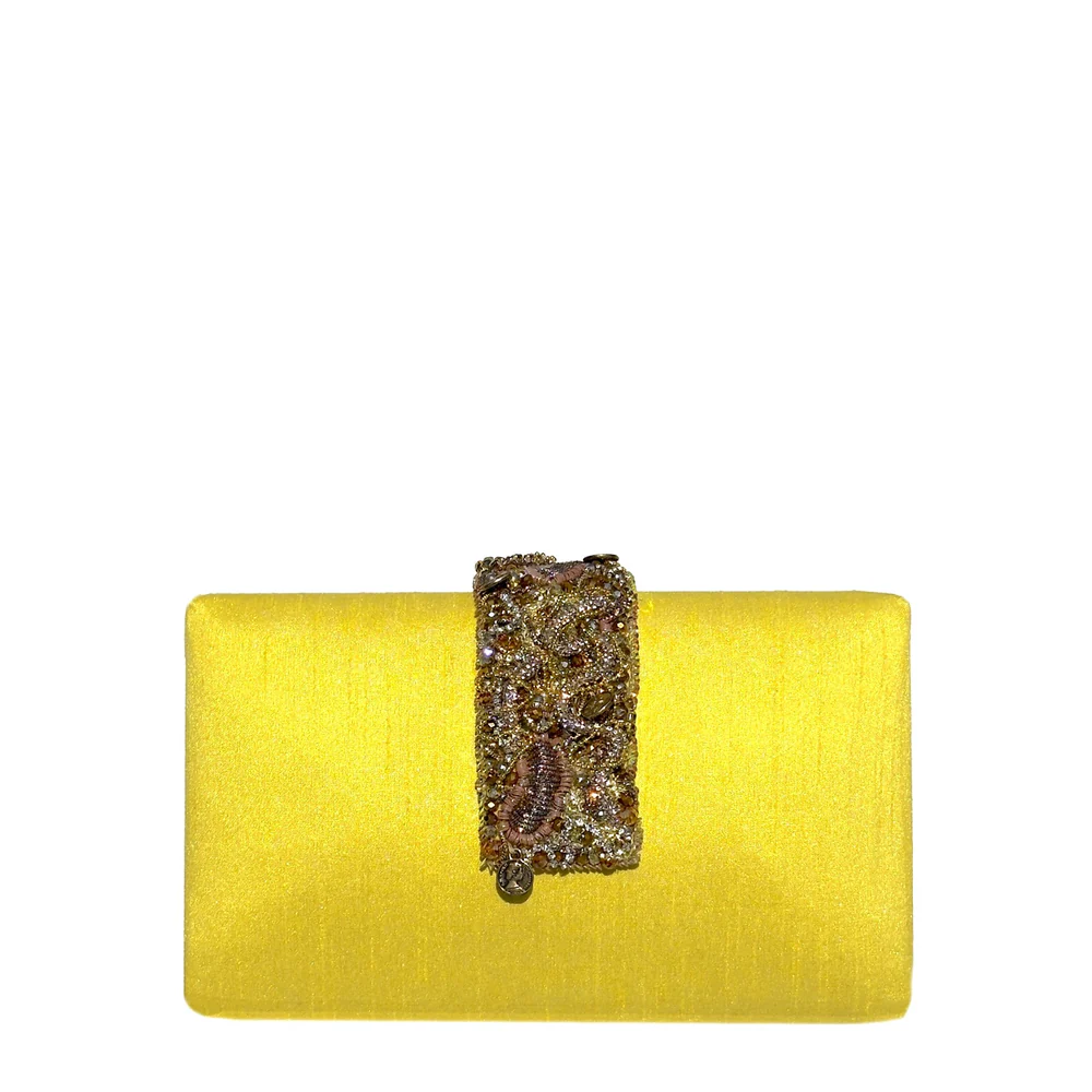 *Simitri - Sunflower Beaded Fringe Clutch