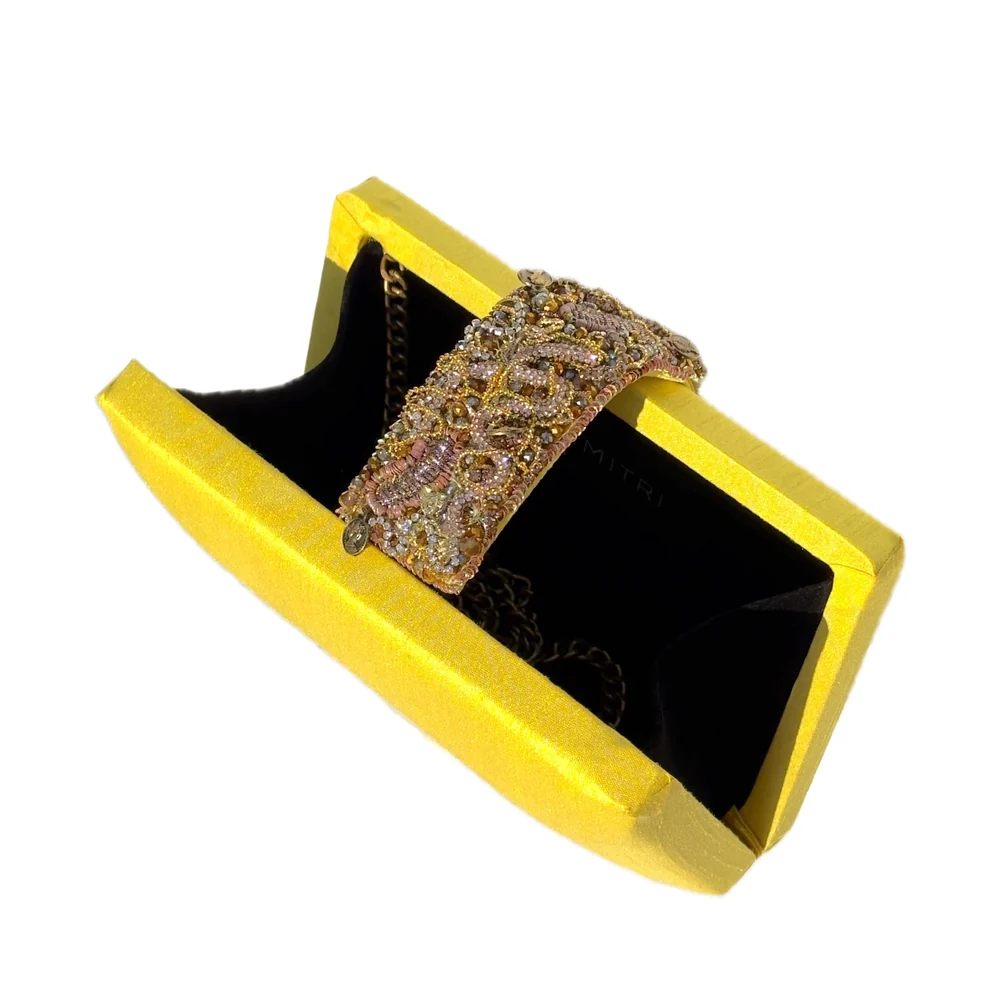 *Simitri - Sunflower Beaded Fringe Clutch - Image 2