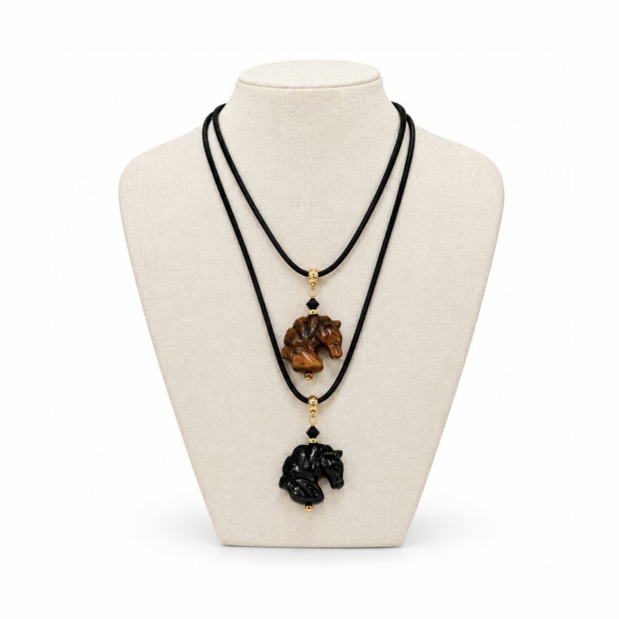 Angela Caputi Collection - Corded Necklace w/ 2 Horses