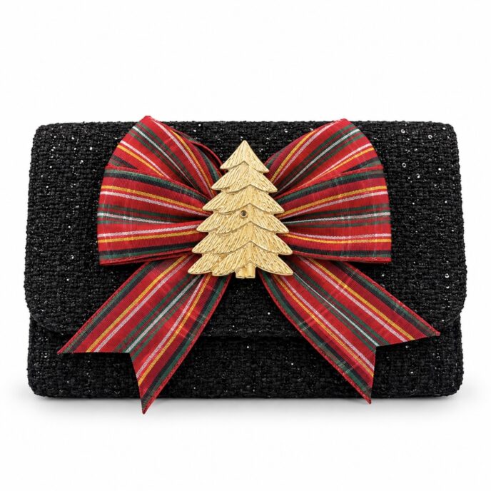 *Holiday - Black Coco Red Tartan Double Tree **PRE-ORDER