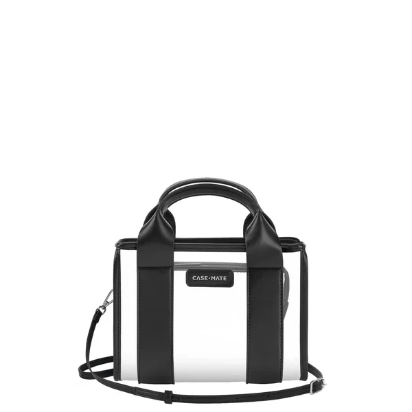 Black/Clear Stadium Tote w/Strap