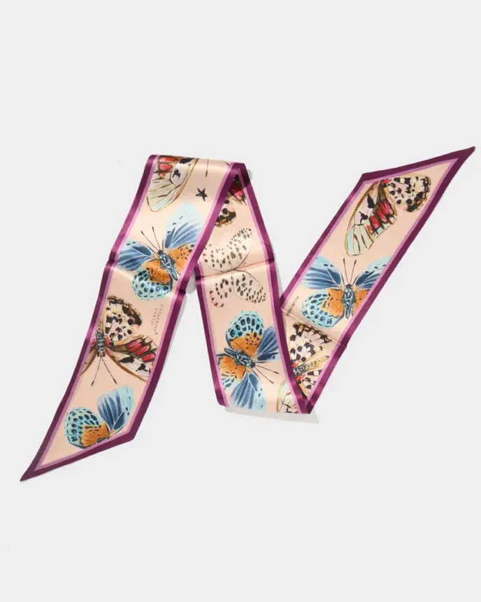 Catherine Cartie - Autumn Butterfly Silk Ribbon Scarf