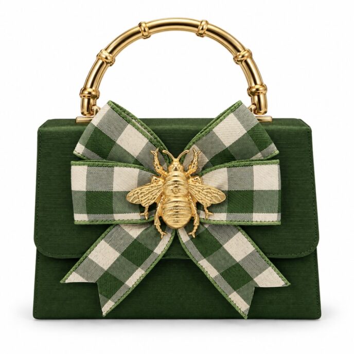 *Holiday - Green Lulu Green Harvest Bow BEE