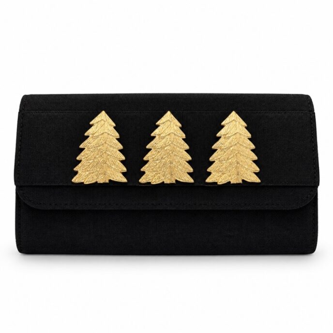 *Holiday - Black Avery Triple Gold Trees **PRE-ORDER