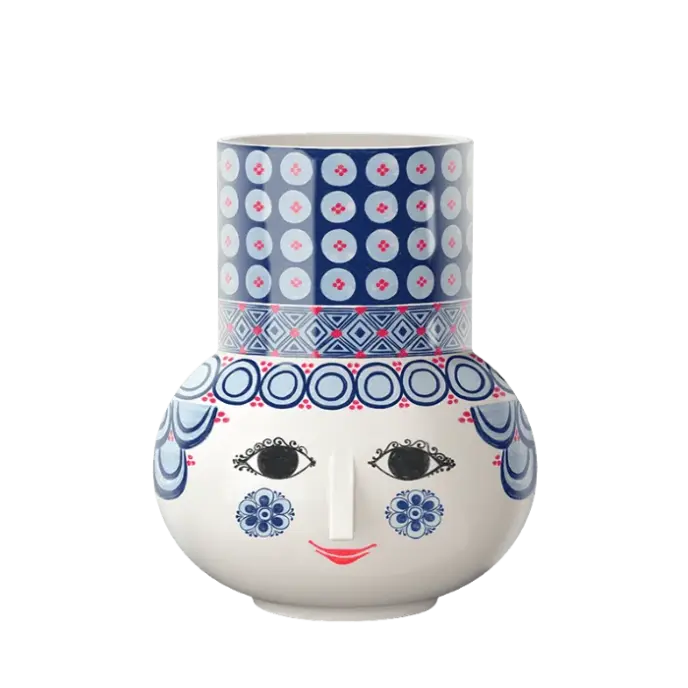 Olga Vase 7.9" Blue