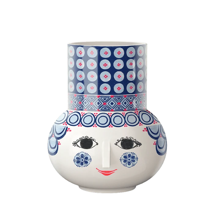 Olga Vase 7.9" Blue