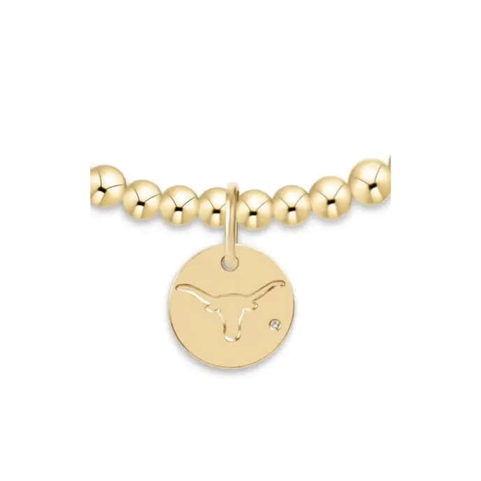 eCOLLEGIATE Classic Gold 3mm Bracelet - UT Austin – One Size by enewton