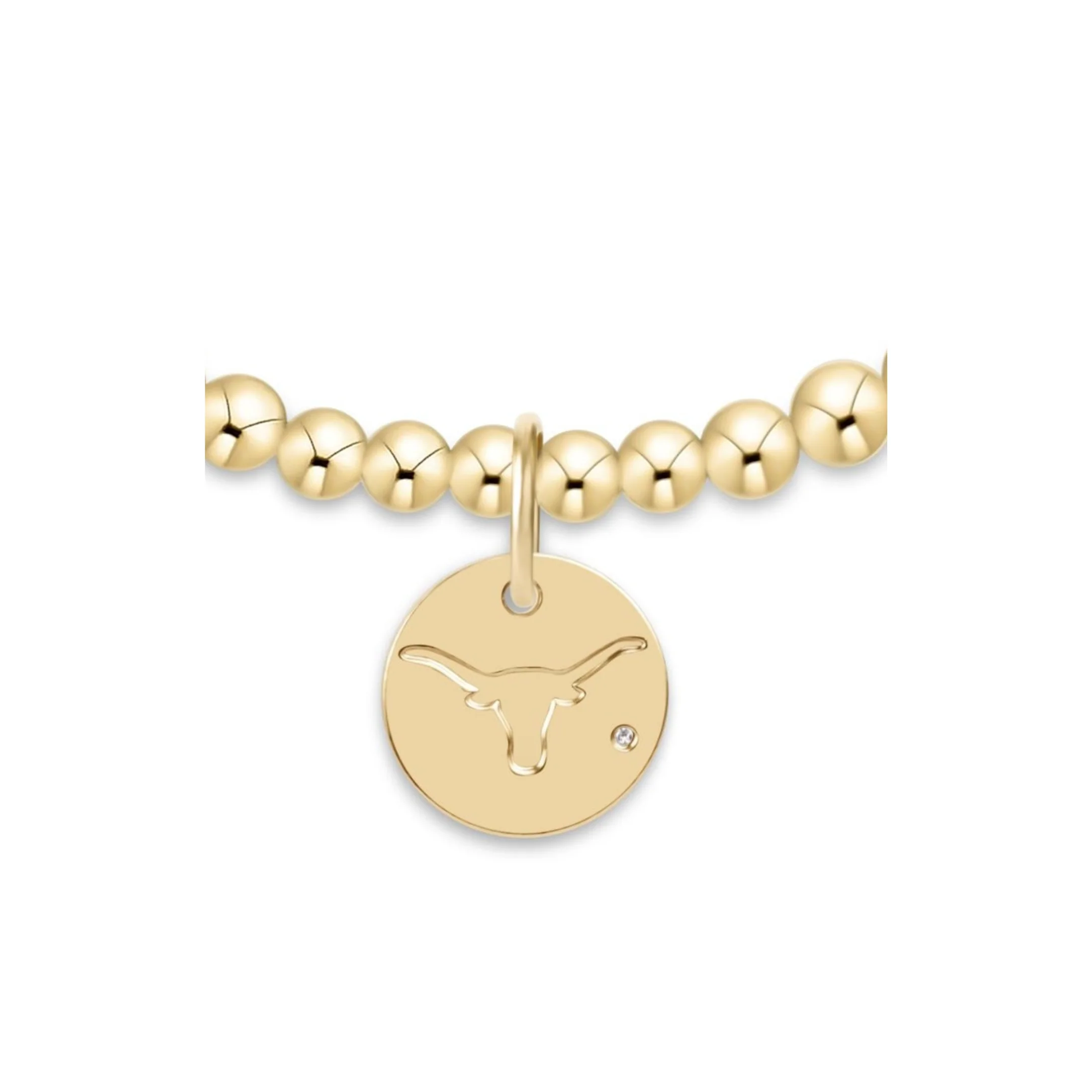 eCOLLEGIATE Classic Gold 3mm Bracelet - UT Austin – One Size by enewton