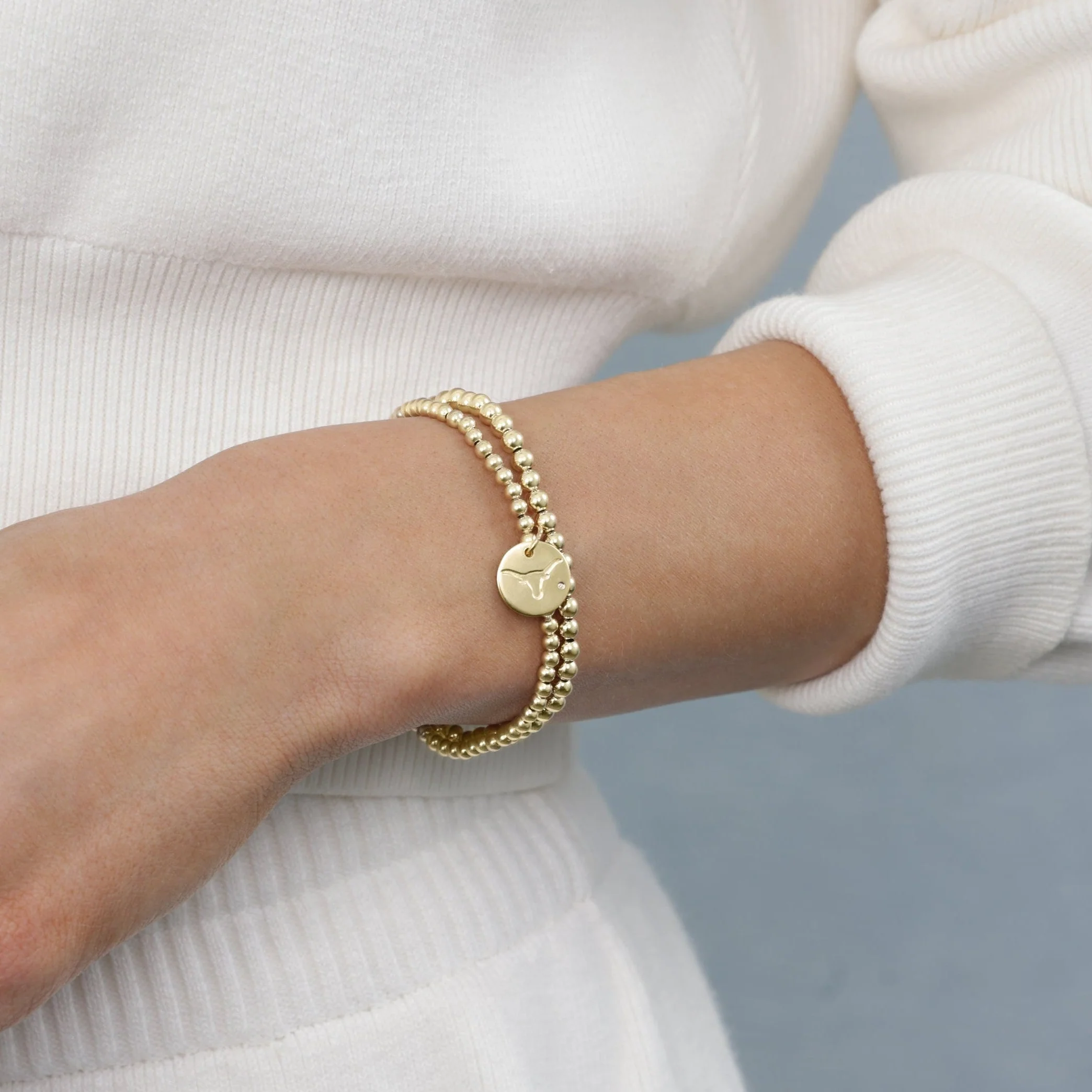 eCOLLEGIATE Classic Gold 3mm Bracelet - UT Austin – One Size by enewton - Image 2