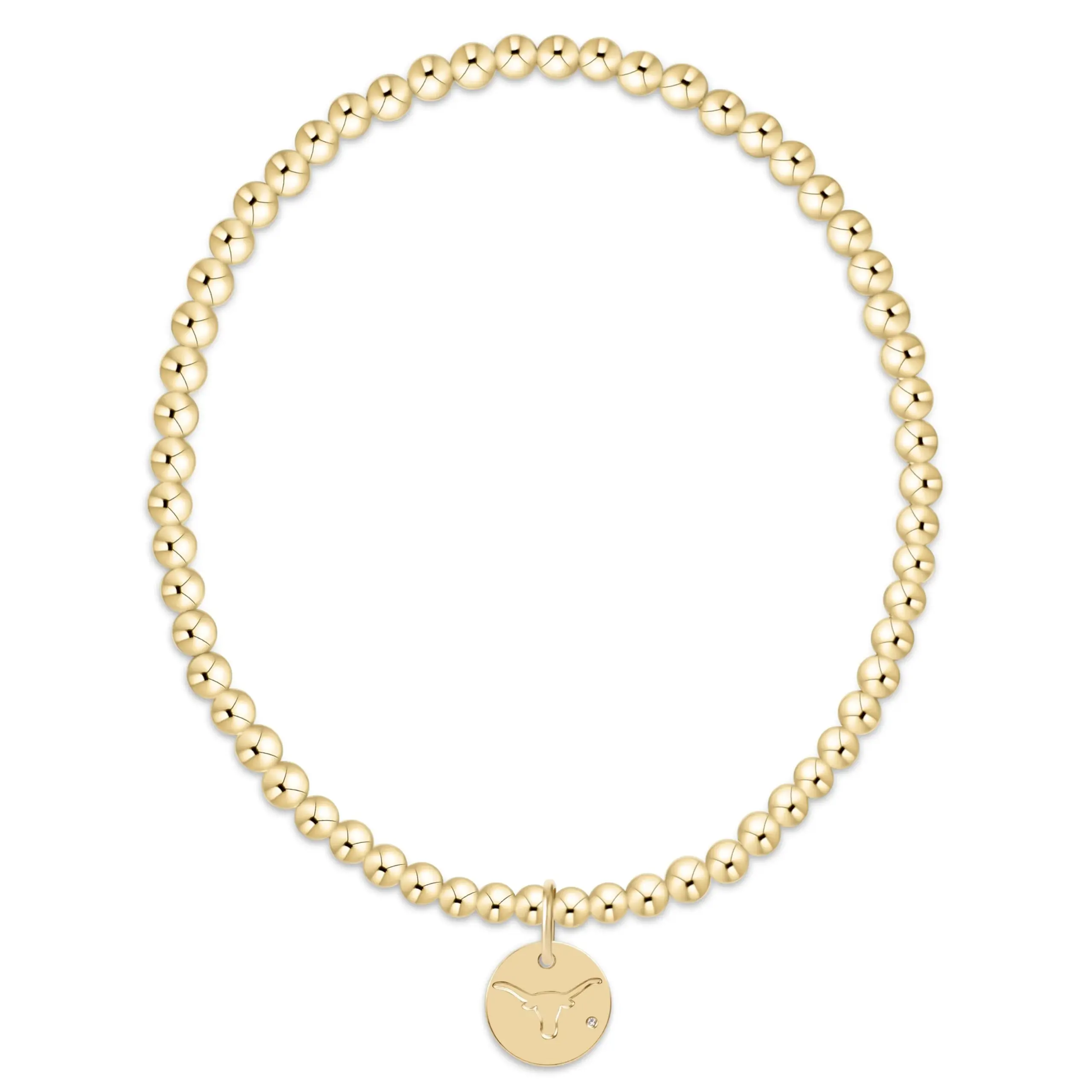 eCOLLEGIATE Classic Gold 3mm Bracelet - UT Austin – One Size by enewton - Image 3