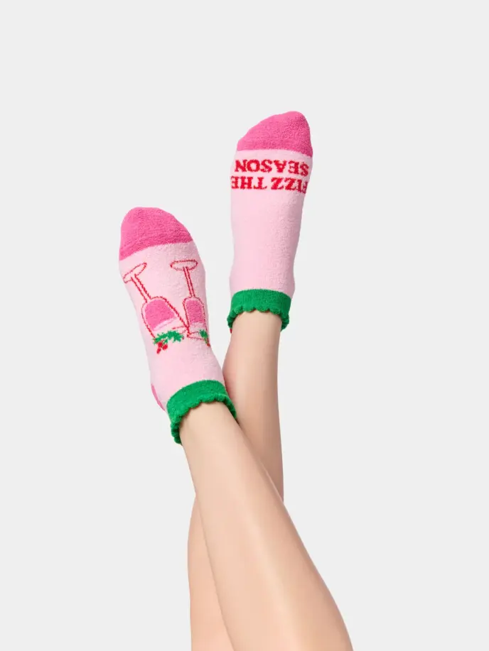 Holiday Socks - "Fizz The Season" Home Socks – OS