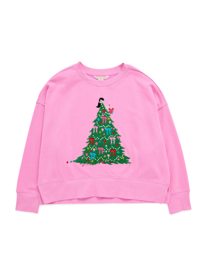 Relaxed Sweatshirt - Christmas Tree Lady - XS
