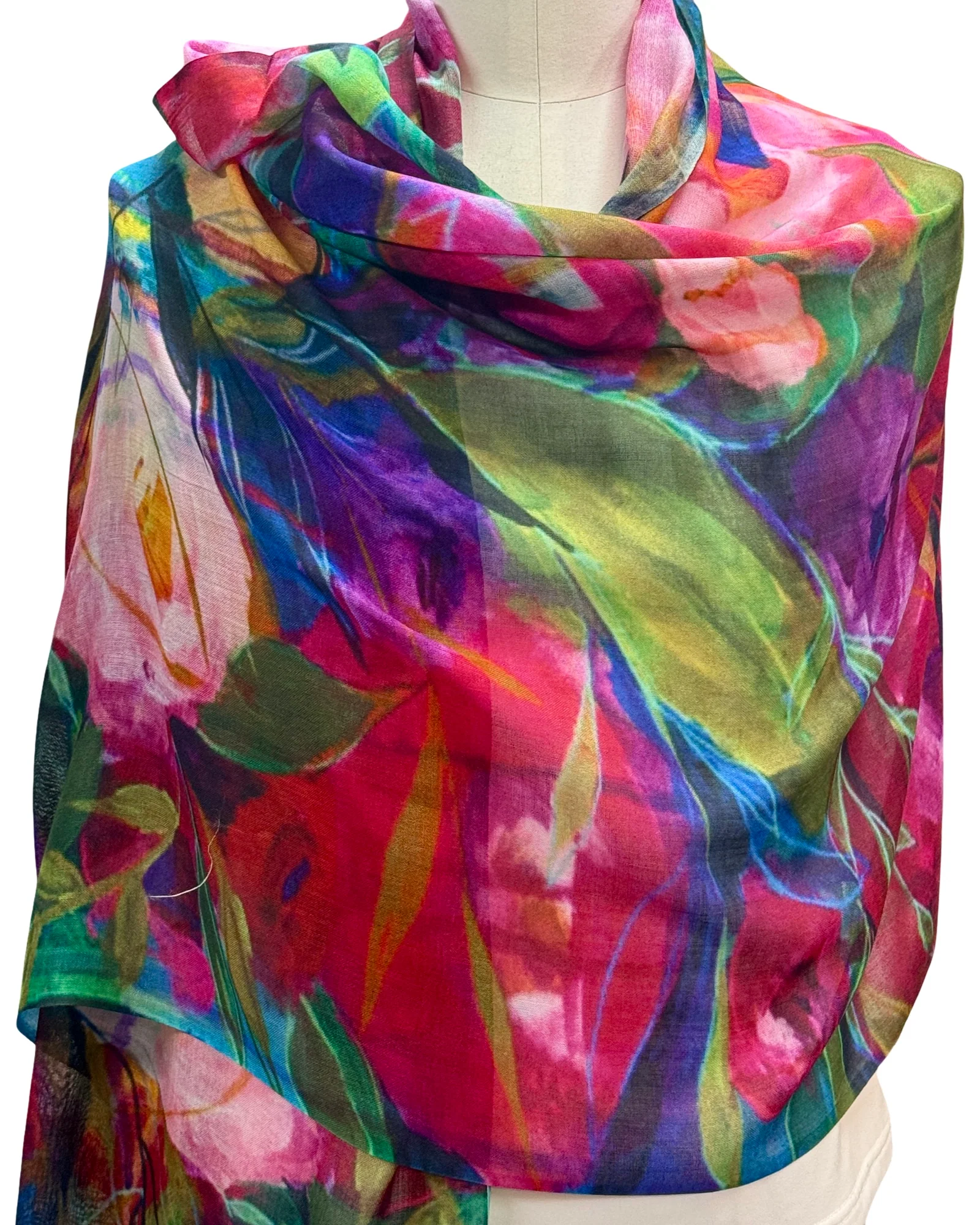Modal Digital Print Wrap Multi by David Jeffery - Image 2