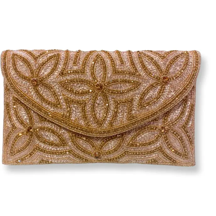 David Jeffery-Blush Beads & Sequins w/Chain strap
