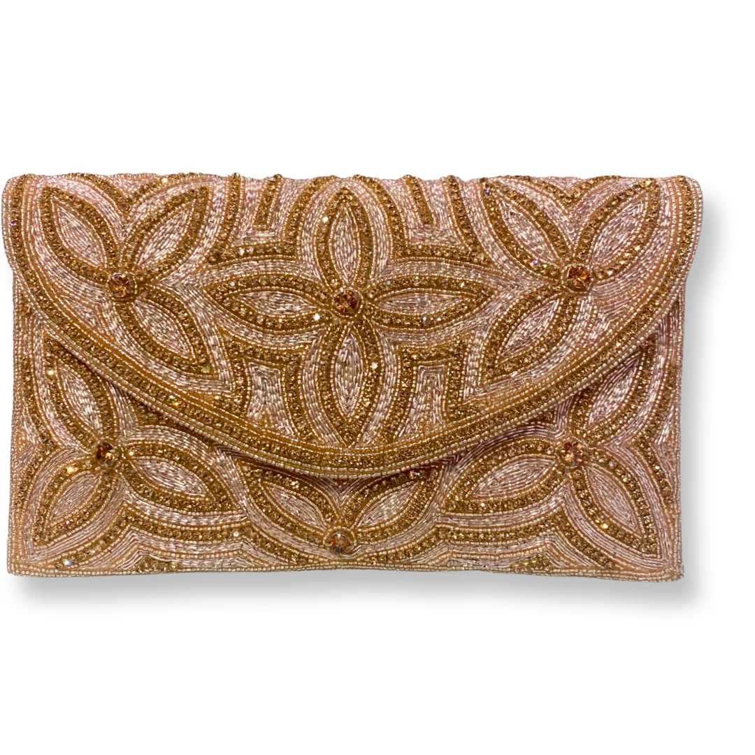 David Jeffery-Blush Beads & Sequins w/Chain strap