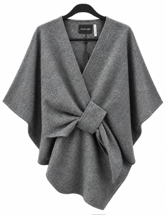 Knit Wrap Charcoal by DolceCabo