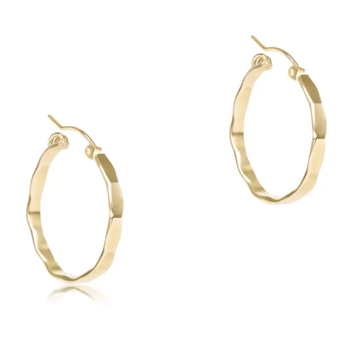 enewton - Scalloped Round Gold 1.25" Hoop – OS