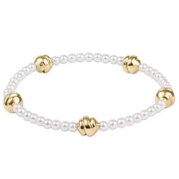 enewton - Admire Small Gold 3mm Pearl Bracelet – OS