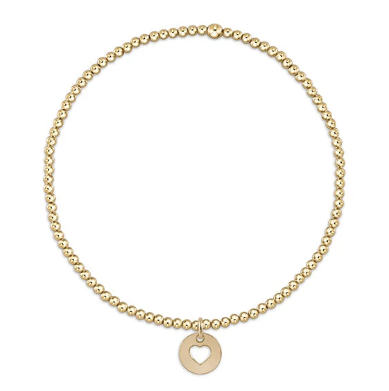enewton - egirl Classic Gold 2mm Bracelet - Love Small Gold Disc – OS