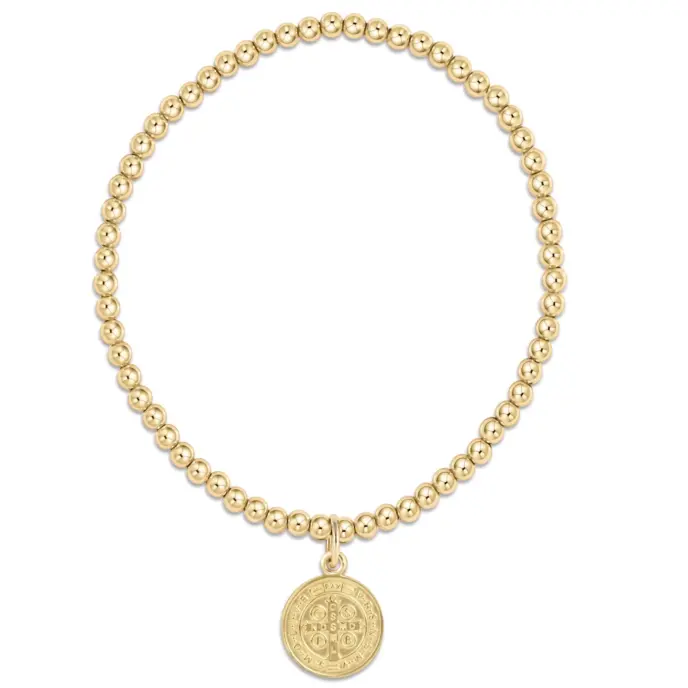 enewton - Classic Gold 3mm Bracelet - Blessing Gold Disc – OS