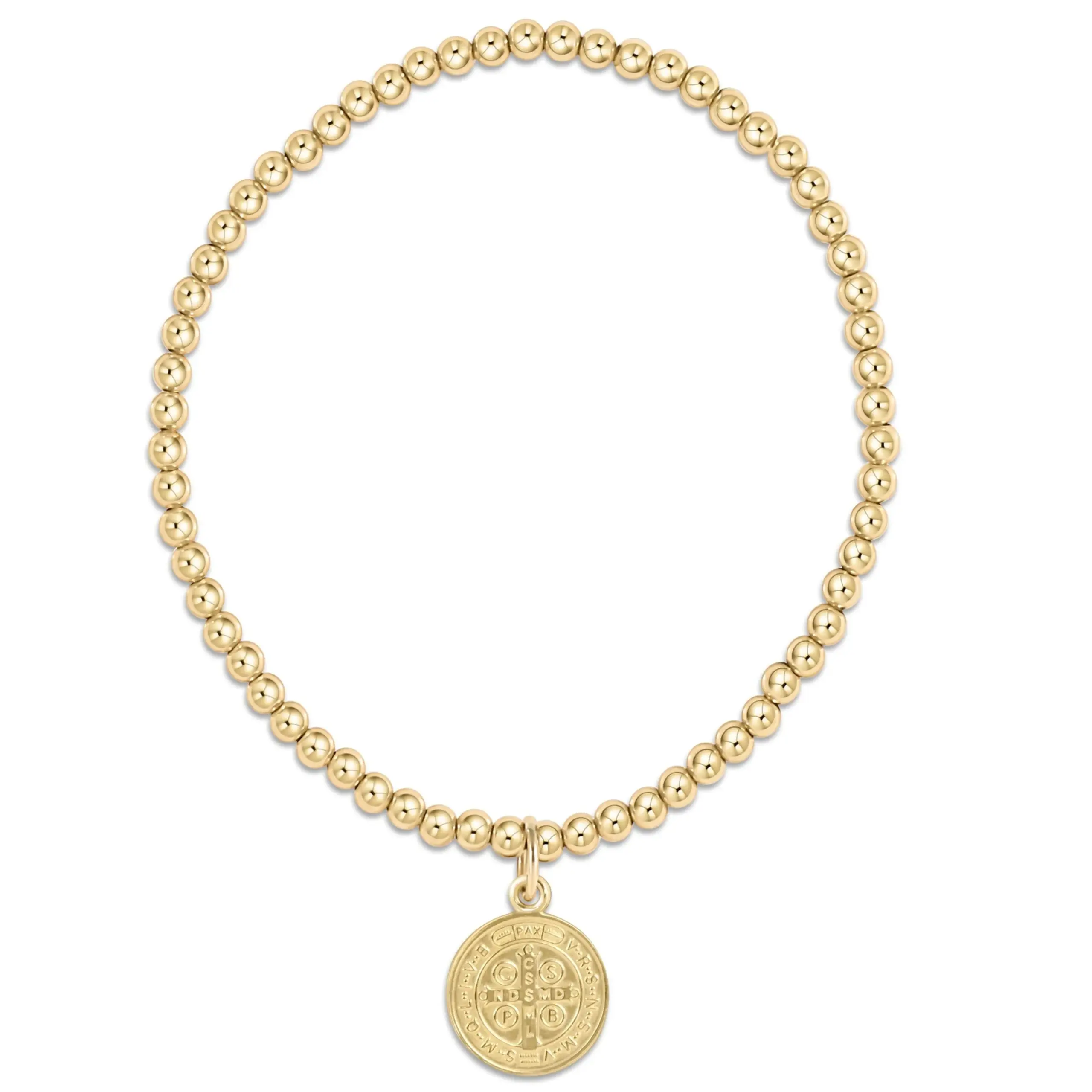 enewton - Classic Gold 3mm Bracelet - Blessing Gold Disc – OS