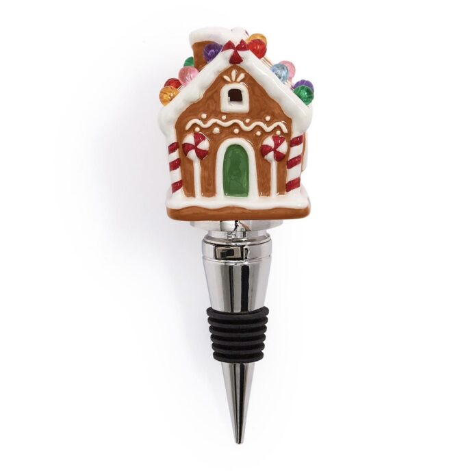 Light-Up Gingerbread House Bottle Stopper
