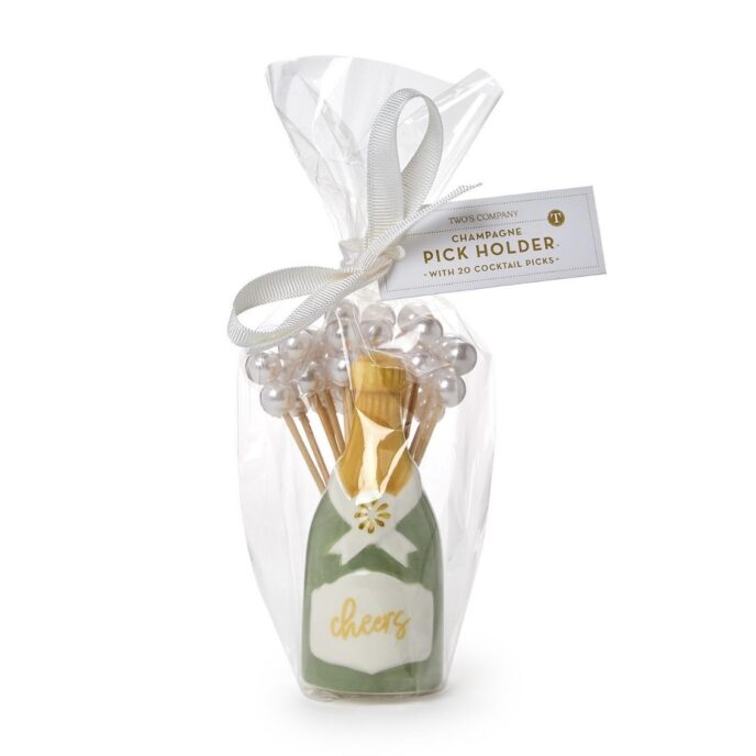 Champagne Bottle Holder w/picks