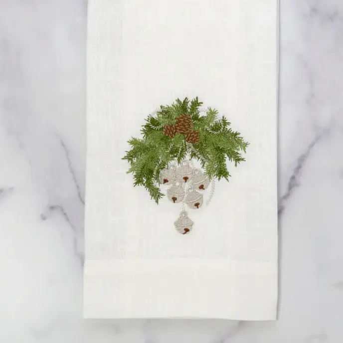 Arte Italica - Jingle Bell Swag Linen Towel