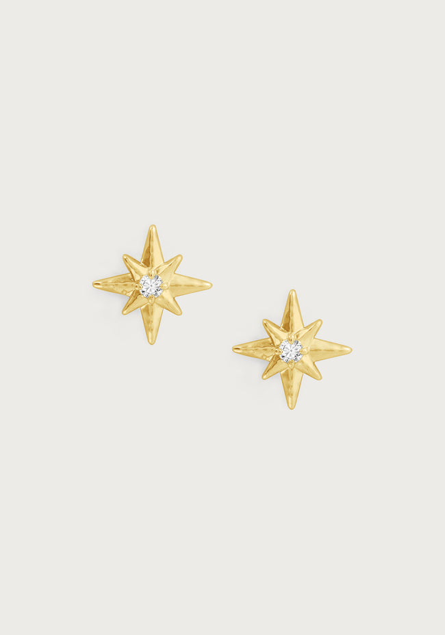 *Anabel Aram - Celeste Stud Earrings White