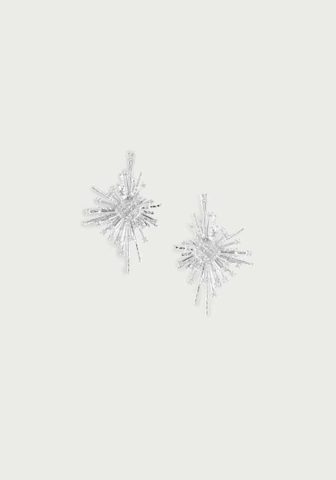 *Anabel Aram - Celeste Statement Earrings, Silver